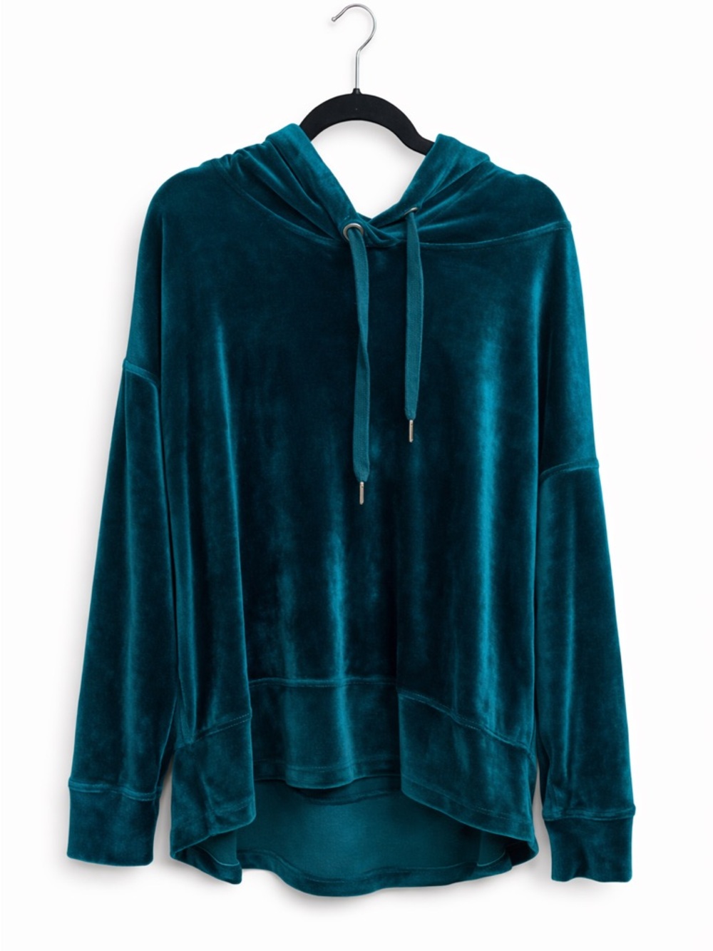 Harlowe & Graham Teal Velvet Hoodie XL